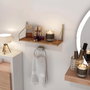 Hanah Home Estante de pared decorativo en dorado y marrón